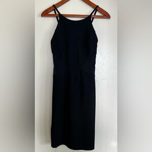 Eight Sixty Black Bodycon Dress | Mesh Side Panels | Size Small